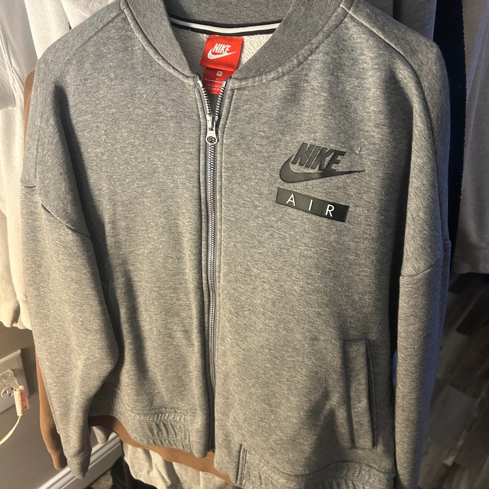 Nike Gray Zip-Up Sweatshirt